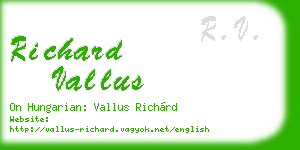 richard vallus business card